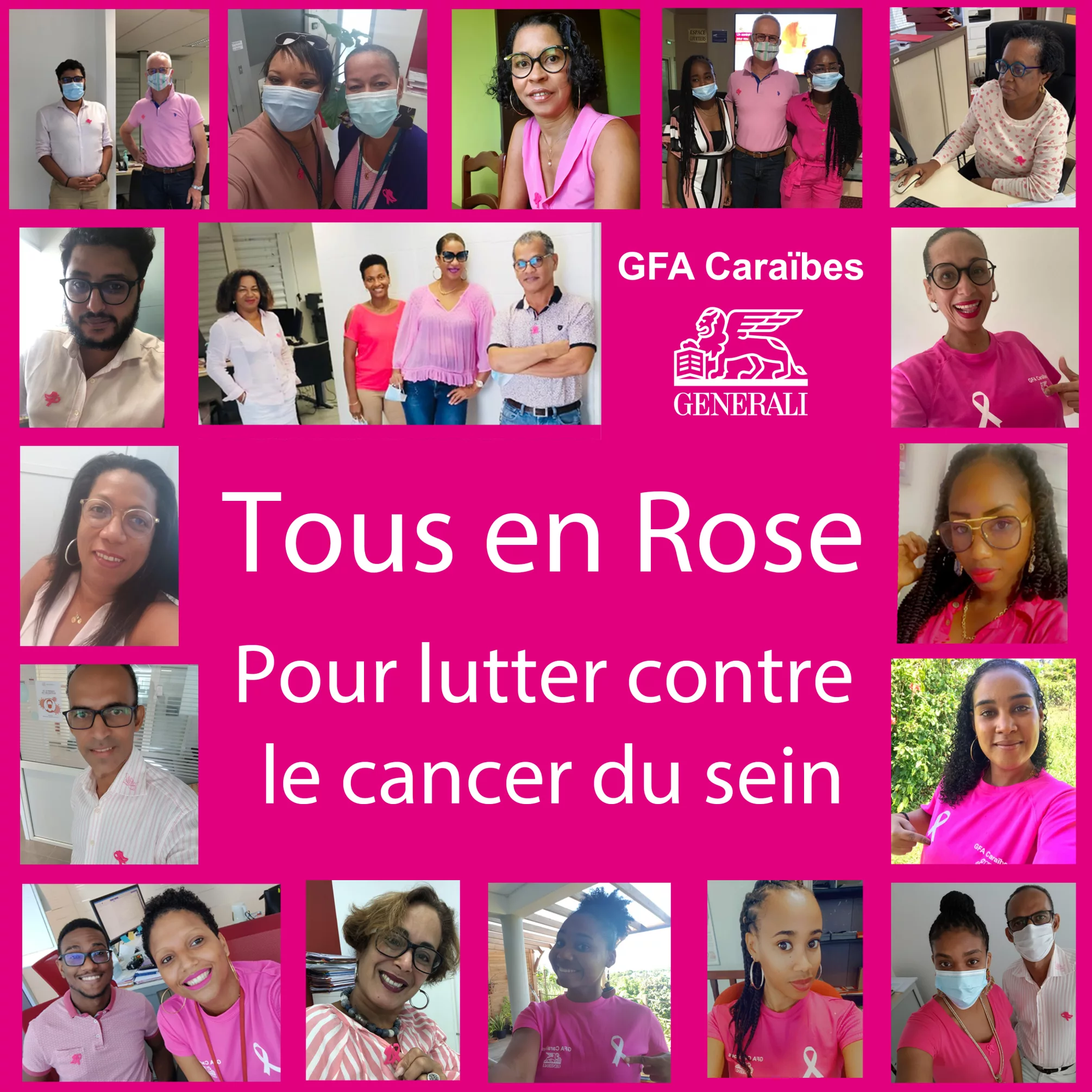 Tous en rose pour lutter contre le cancer du sein. GFA Caraïbes